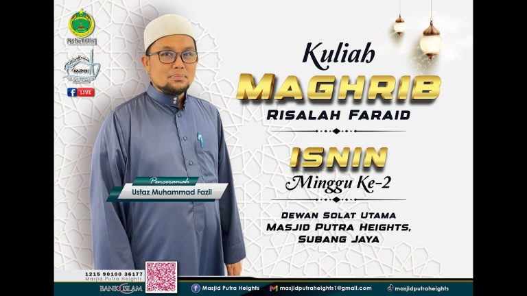 ((( 🛑 SIARAN LANGSUNG🛑 ))) 🎥KULIAH MAGHRIB | MASJID PUTRA HEIGHTS 🕌