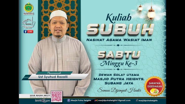 ((( 🛑 SIARAN LANGSUNG🛑 ))) 🎥 KULIAH MAGHRIB | MASJID PUTRA HEIGHTS 🕌