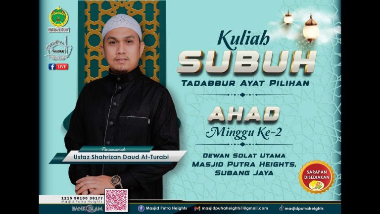 ((( 🛑 SIARAN LANGSUNG🛑 ))) 🎥KULIAH SUBUH | MASJID PUTRA HEIGHTS 🕌